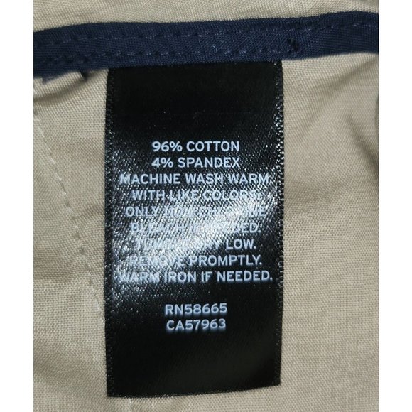 Nordstrom Mens Shop Dress Pants 38x32 Athletic Fit Non-Iron Chino Khaki NWOT - Picture 9 of 12